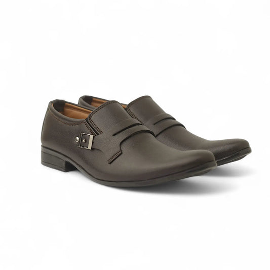 Formal Shoes AK-31 BROWN side Buckle